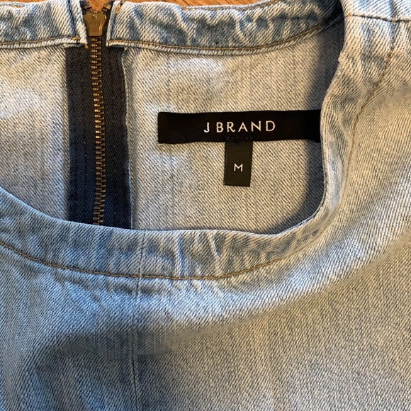 J Brand Dallas Frayed Denim Jean Short Sleeve Shirt - Size medium - Picture 3 of 6